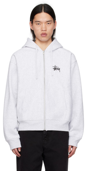 Stüssy - Gray Zip Hoodie