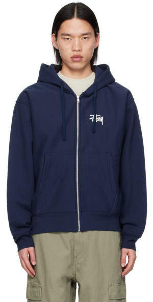 Stüssy - Navy Zip Hoodie