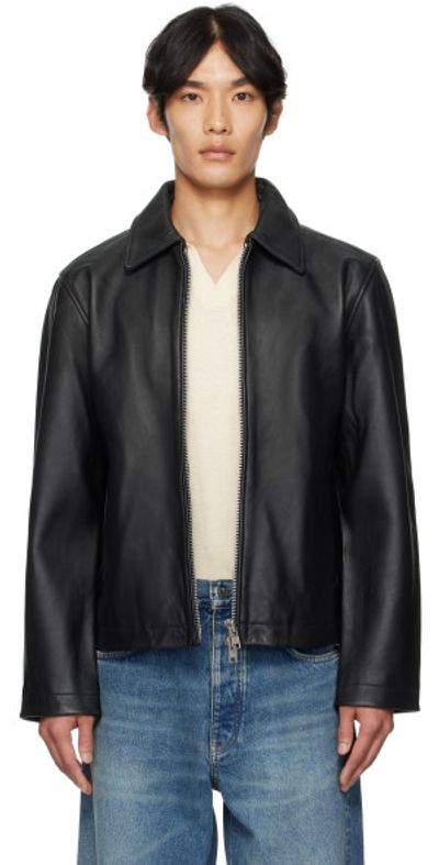 Sunflower Black Short Leather Jacket