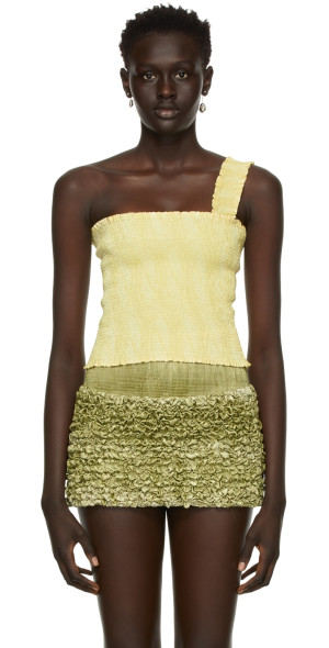 SUPER YAYA - SSENSE Exclusive Yellow One Strap Tank Top