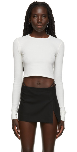 ÉTERNE - SSENSE Exclusive White Crop Thermal Waffle Long ÉTERNE - SSENSE Exclusive White Crop Thermal Waffle Long
