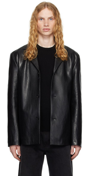 The Row - Black Brodie Leather Jacket