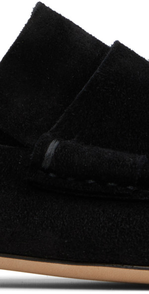 SAINT LAURENT Le Loafer logo suede loafers | Harvey Nichols