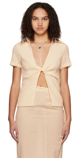 THIRD FORM THIRD FORM Off-White Twist T-Shirt