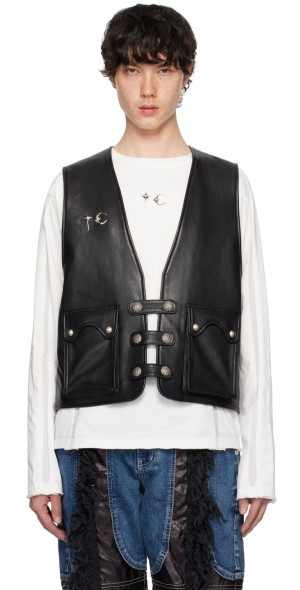 Thug Club - Black Hardware Leather Vest