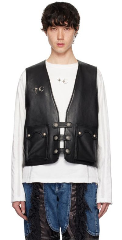 Thug Club - Black Hardware Leather Vest