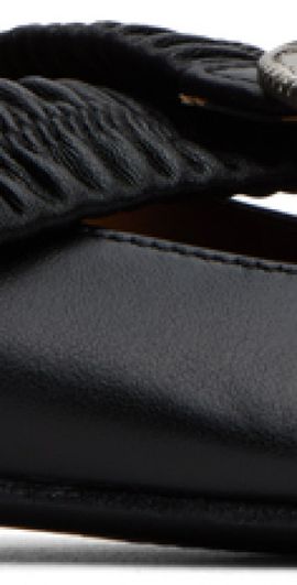 Toga Pulla Toga Pulla Black Buckle Ballerina Flats