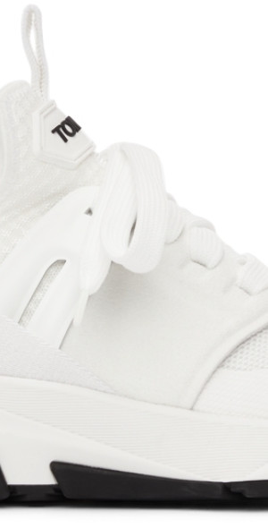Scarpe Tom Ford Uomo Jago, Maglia Bianca, Modello J1100T, Numero 8 US, Nuove Con Etichette