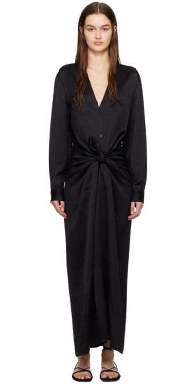 toteme satin knot dress TOTEME