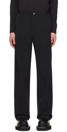 Uncertain Factor Uncertain Factor Black Roll Trousers