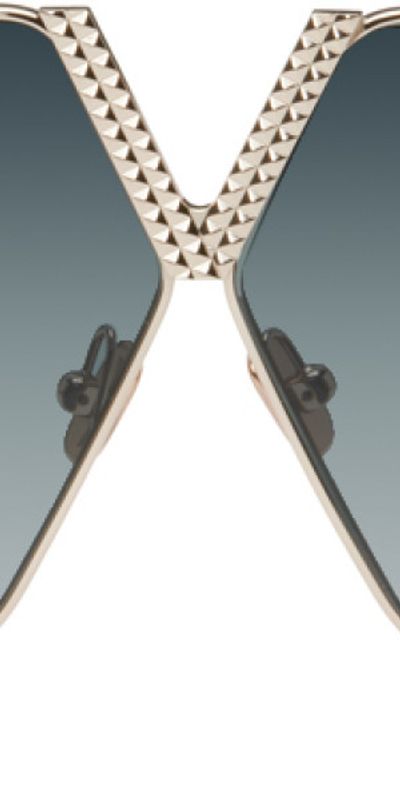 Valentino Garavani - Gold V-Hexagon Sunglasses display picture 1