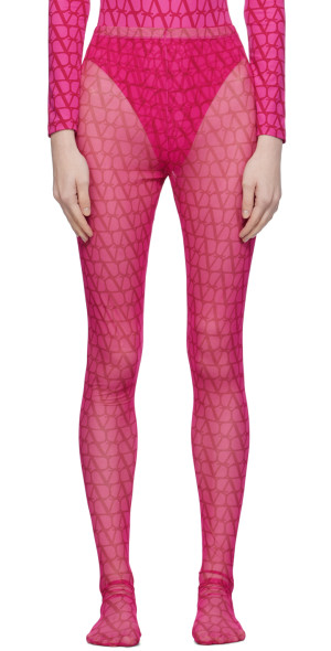 Valentino - Pink Toile Iconographe Tights