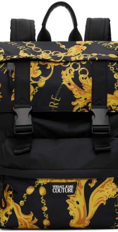 Versace Jeans Couture - Black & Gold Iconic Backpack display picture 1