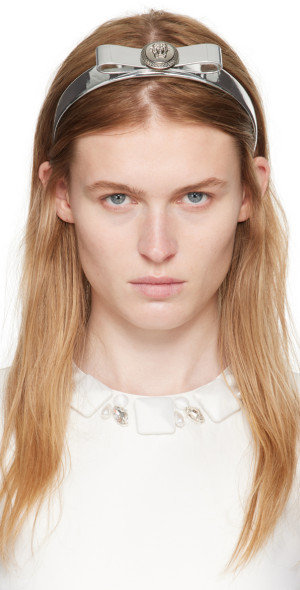 【関税&送料込み】Versace Medusa Headband Versace - Silver Medusa Headband