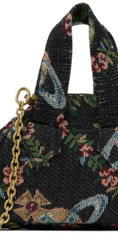 Vivienne Westwood Black Mini Archive Yasmine Bag