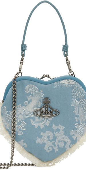 Vivienne Westwood - Blue Belle Heart Frame Top Handle Bag