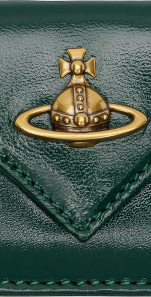 Vivienne Westwood - Green 3D Orb Envelope Billfold Wallet