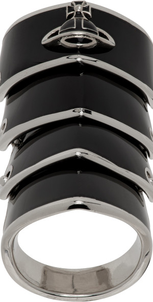 Vivienne Westwood - Silver & Black Artemis Ring