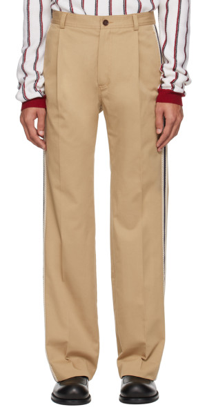 パンツ Wales Bonner hanover military trousers Wales Bonner - SSENSE Exclusive Beige Harmonic Trousers