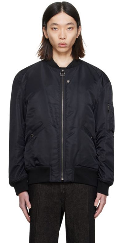 WOOYOUNGMI - Black Padded Bomber Jacket