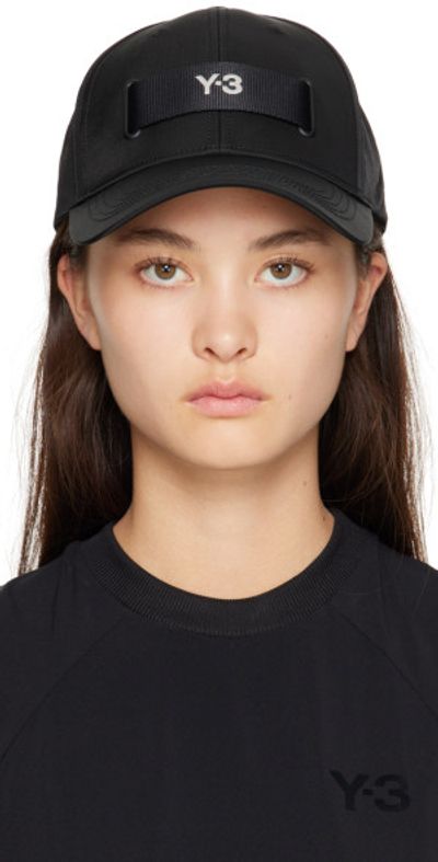 Y-3 Y-3 Black Webbing Cap