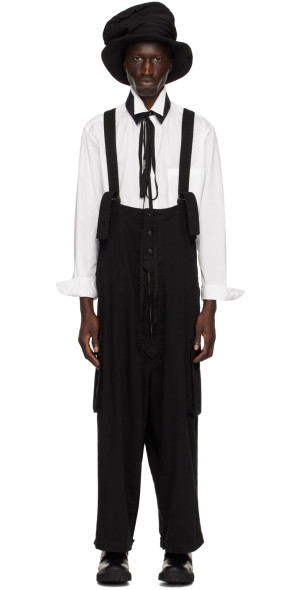 YOHJI YAMAMOTO - Black Button Placket Overalls