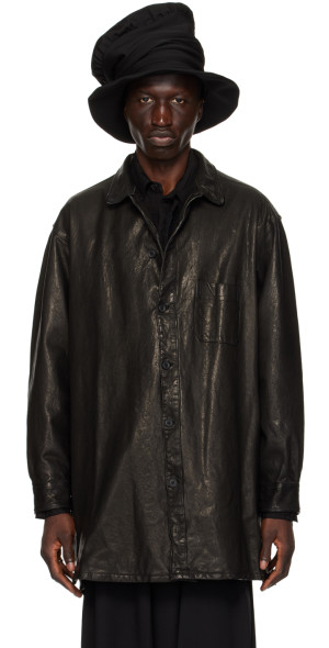 Yohji Yamamoto - Black Isamu Katayama Backlash Edition Leather Jacket