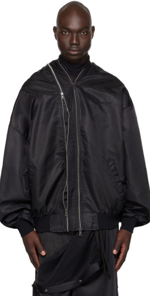 Y/Project - Black Double Zip Bomber Jacket