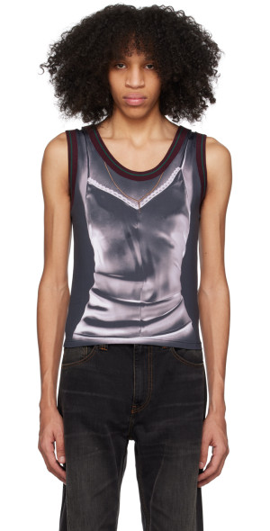 Y/Project - Black Jean Paul Gaultier Edition Tank Top