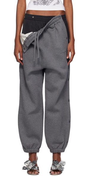 Y/Project - Gray Snap Off Lounge Pants