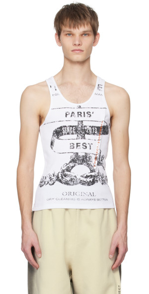 【Y/PROJECT】Paris Bestタンクトップ Y/Project - White Paris' Best Tank Top