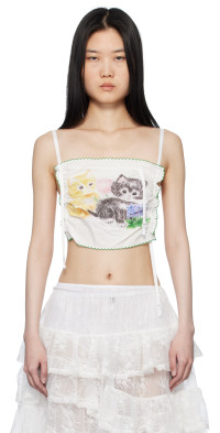 トップス yuhan wang handkerchief camisole Yuhan Wang - White Handkerchief Camisole