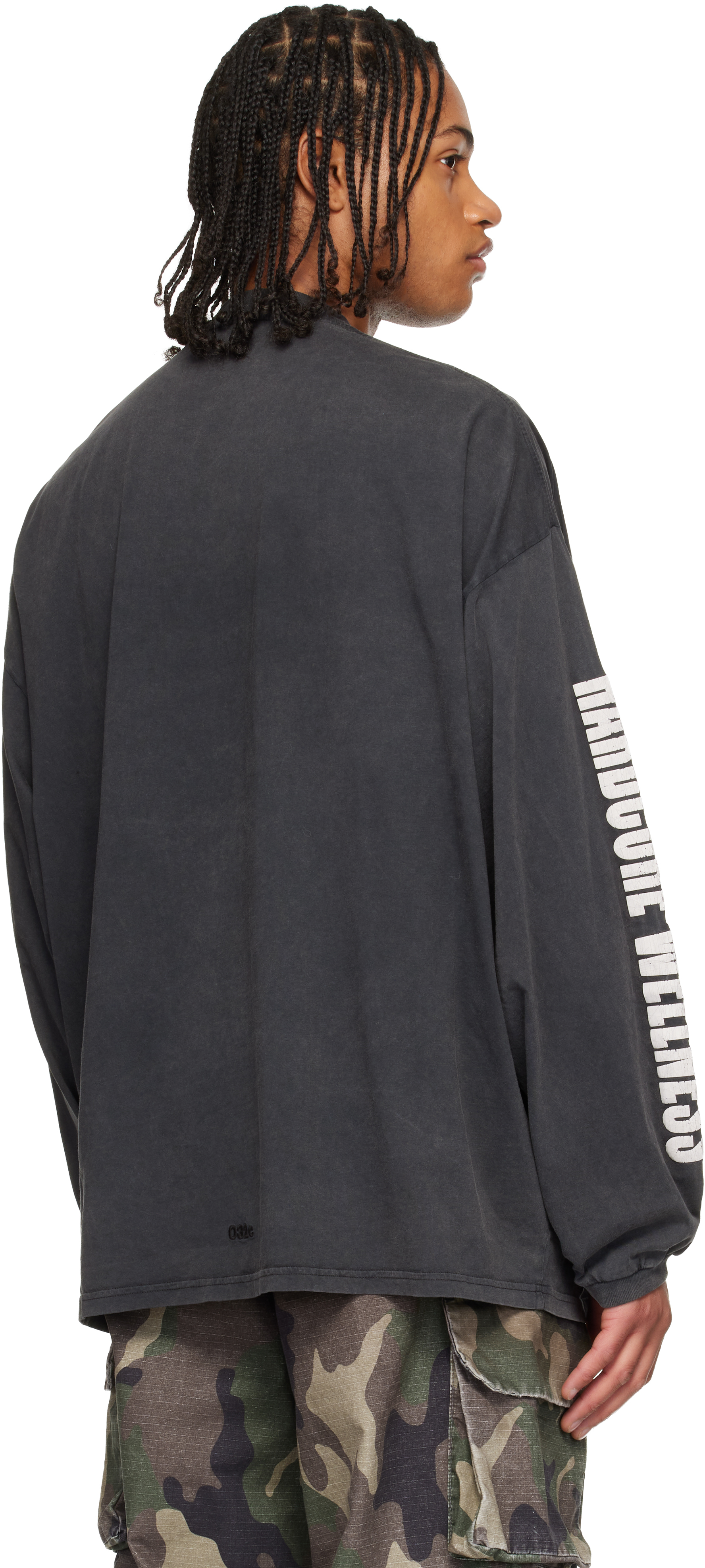 032c - Black Hardcore Wellness Oversized Longsleeve T-shirt