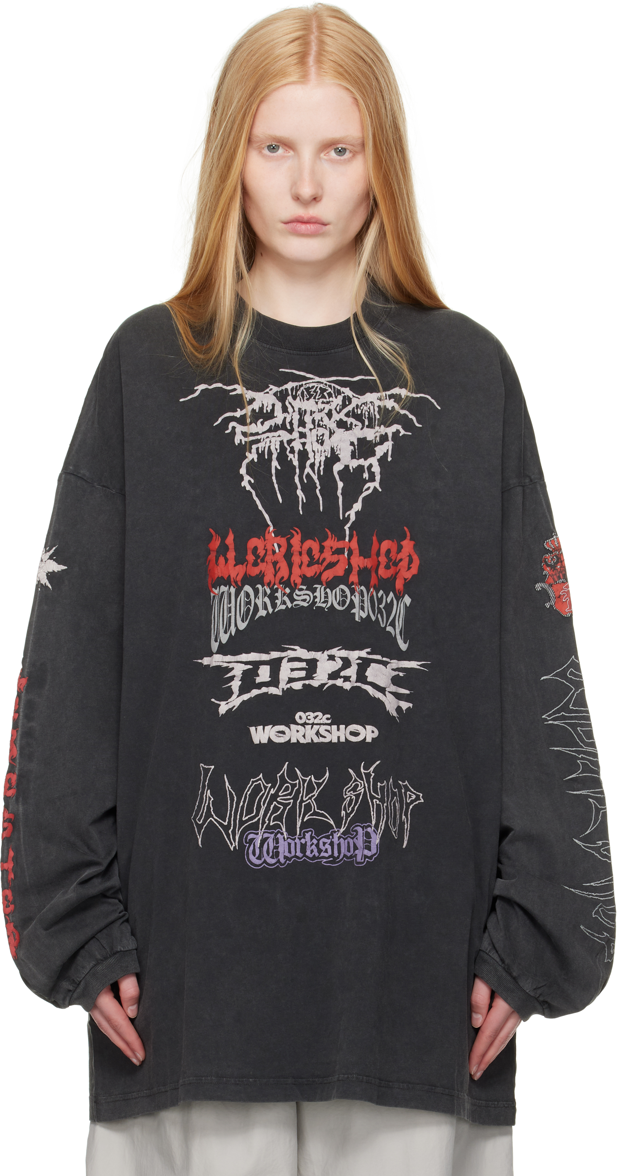 032c - Gray Telepresence Oversized T-shirt