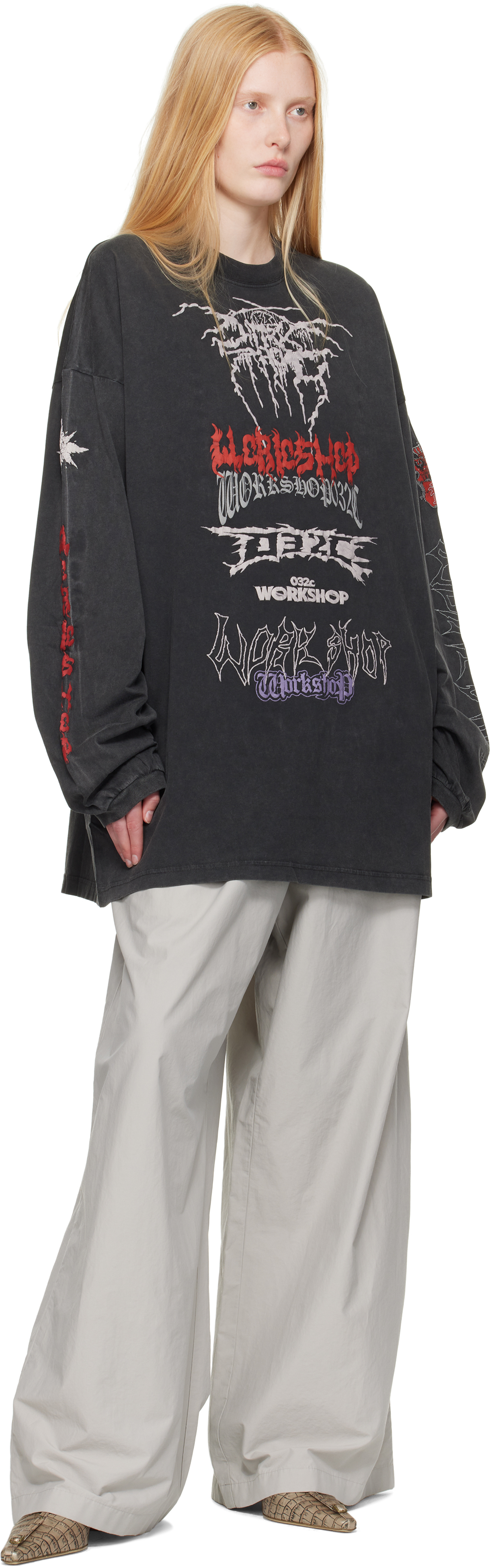 032c - Gray Telepresence Oversized T-shirt