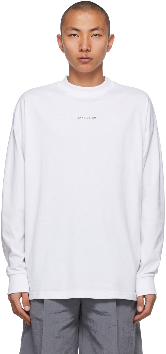 1017 ALYX 9SM - White Visual Logo Long Sleeve T-Shirt