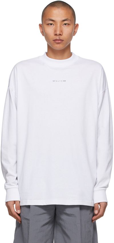1017 ALYX 9SM 1017 ALYX 9SM White Visual Logo Long Sleeve T-Shirt
