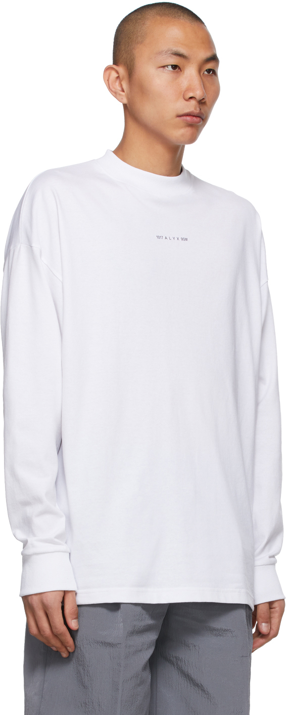 1017 ALYX 9SM - White Visual Logo Long Sleeve T-Shirt