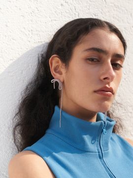 1064STUDIO Dot Bow Earrings