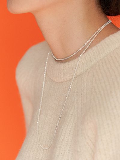 1064STUDIO The Twins 17 Necklace ( 13.8 in. )
