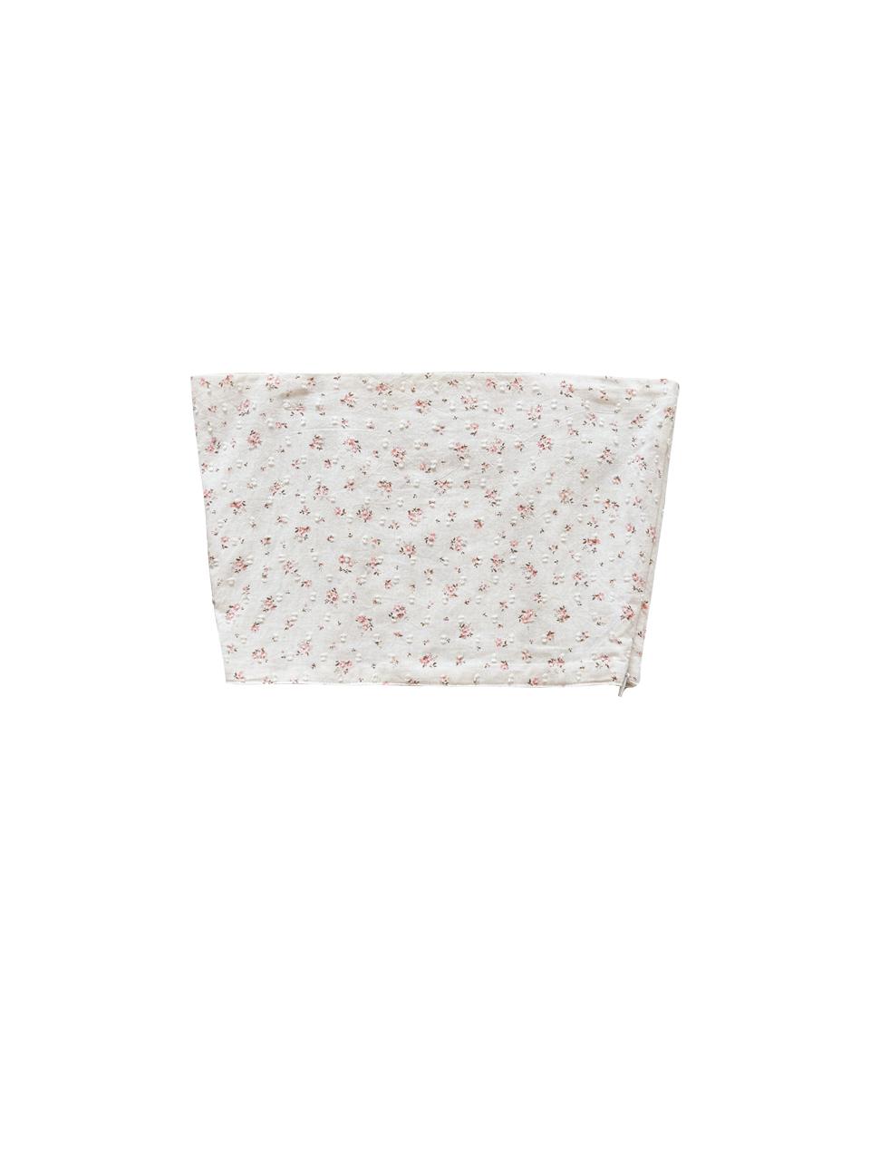 145office flower tube top-beige