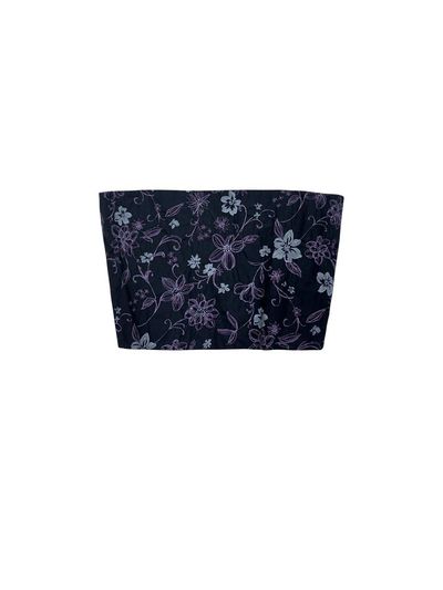 145office flower tube top-black