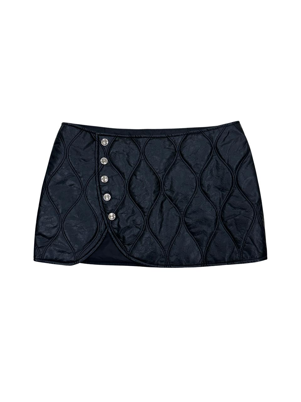 145office metal padded skirt-black