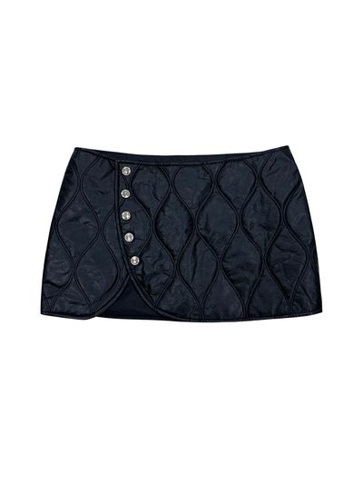 145office metal padded skirt-black