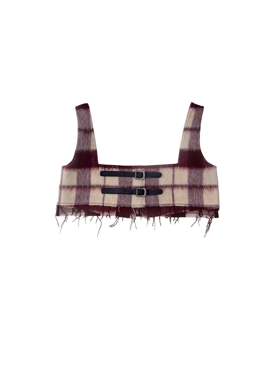 145office Rogue Bustier Checkered Tank