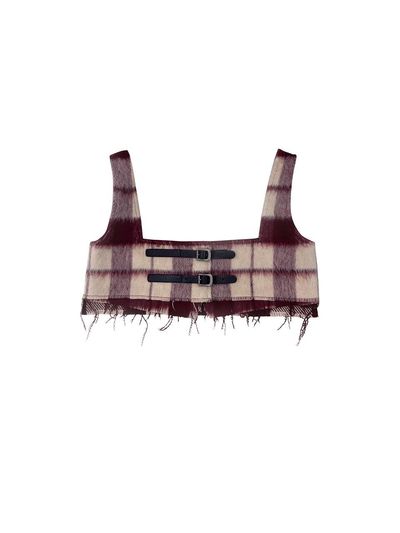 145office Rogue Bustier Checkered Tank