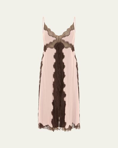 16ARLINGTON Laura Silk Midi Slip Dress