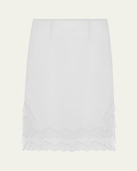 16ARLINGTON Saveto Lace-Trim Midi Skirt