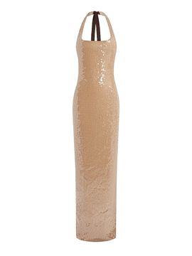 16Arlington Women's Auden Sequined Halter Gown