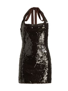 16Arlington Women's Syre Sequined Halter Minidress